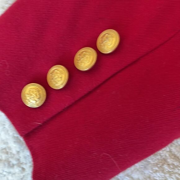 Vintage Talbots Red 100% Wool Blazer Single Breasted Size 10 - Picture 5 of 9